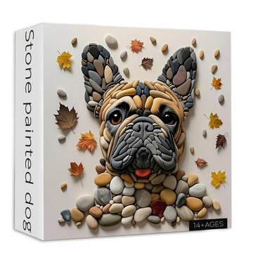 Punti di puzzle per cani dipinti in pietra 1000 pezzi